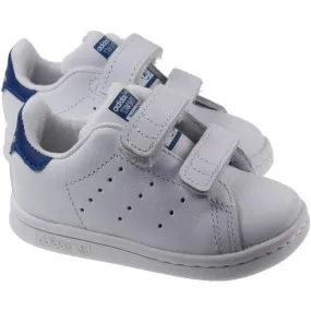 Adidas Trainers Infant Stan Smith Footwear White EQT Blue Velcro