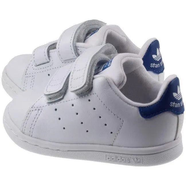 Adidas Trainers Infant Stan Smith Footwear White EQT Blue Velcro
