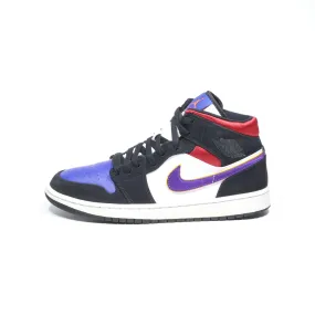 Air Jordan 1 Mids Se Rivals High-Top Sneakers Leather Black Color For Men