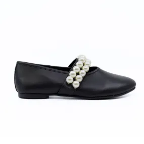 Banded Pearl Ballet Black