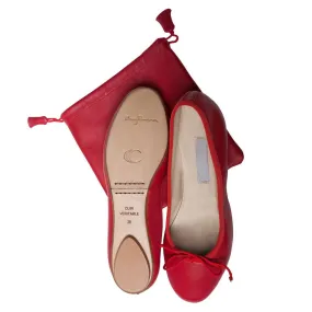 Barbara Harris  Foldable Ballet Flats in Red