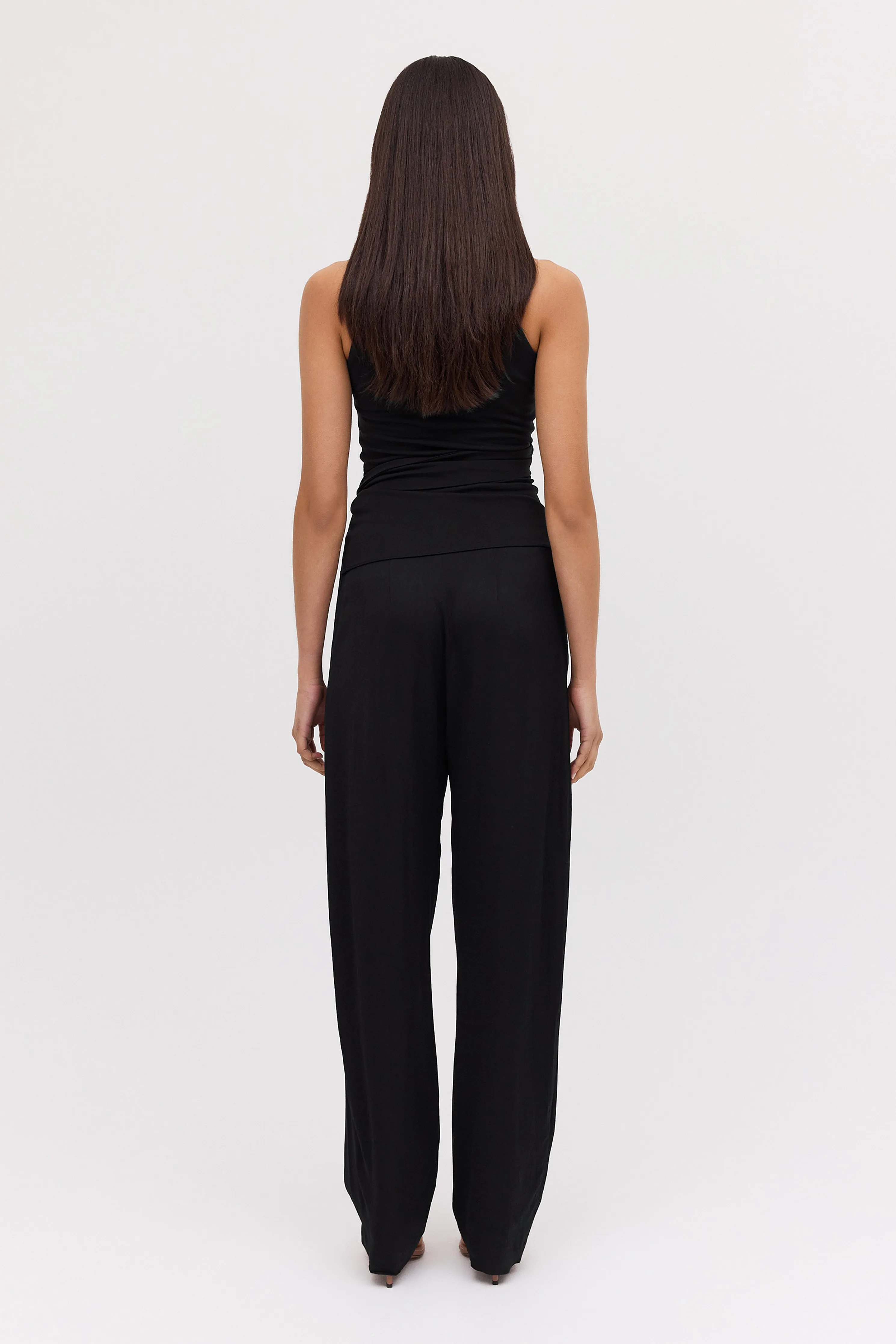 BLACK JERSEY AESTHETE TOP
