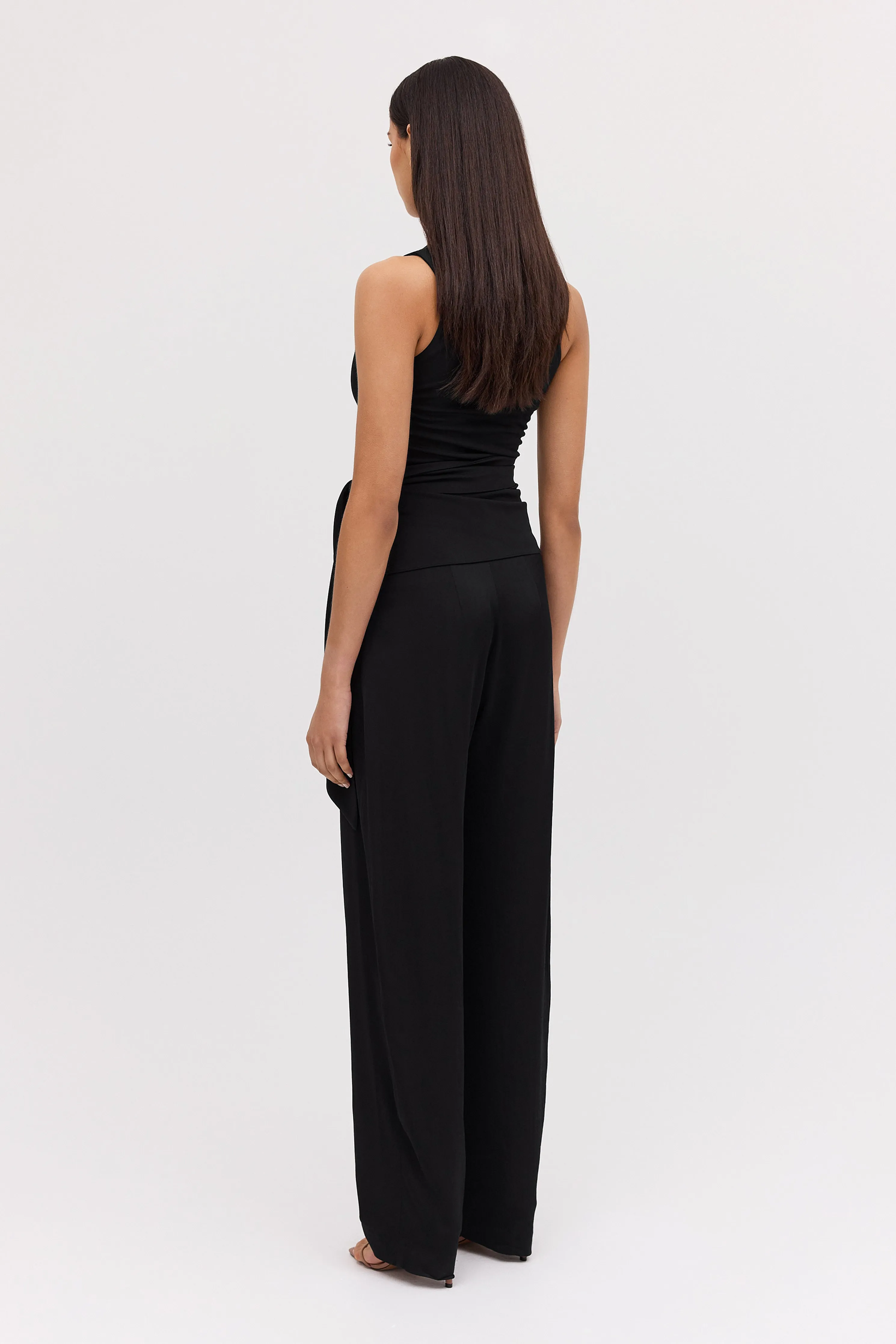 BLACK JERSEY AESTHETE TOP
