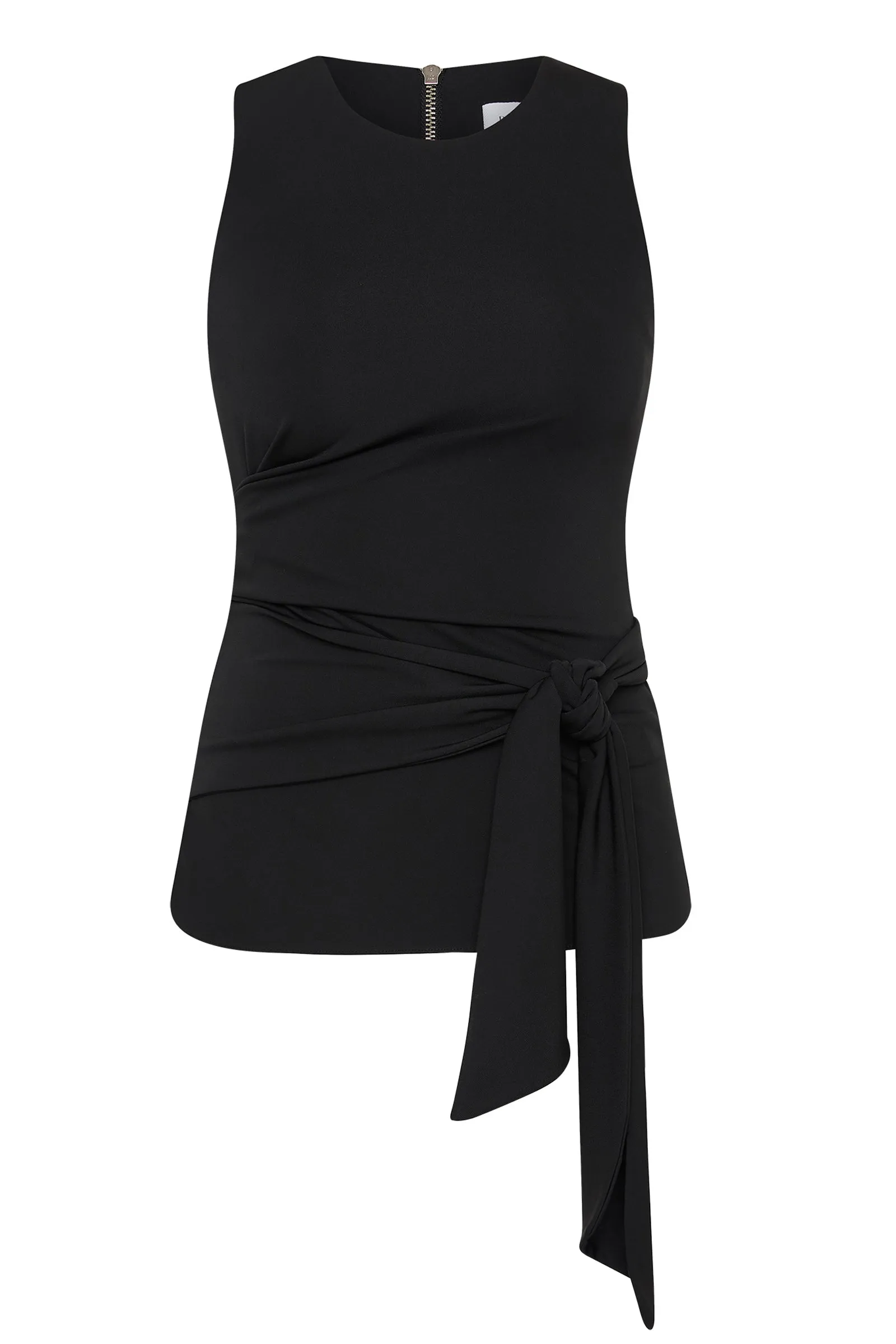 BLACK JERSEY AESTHETE TOP