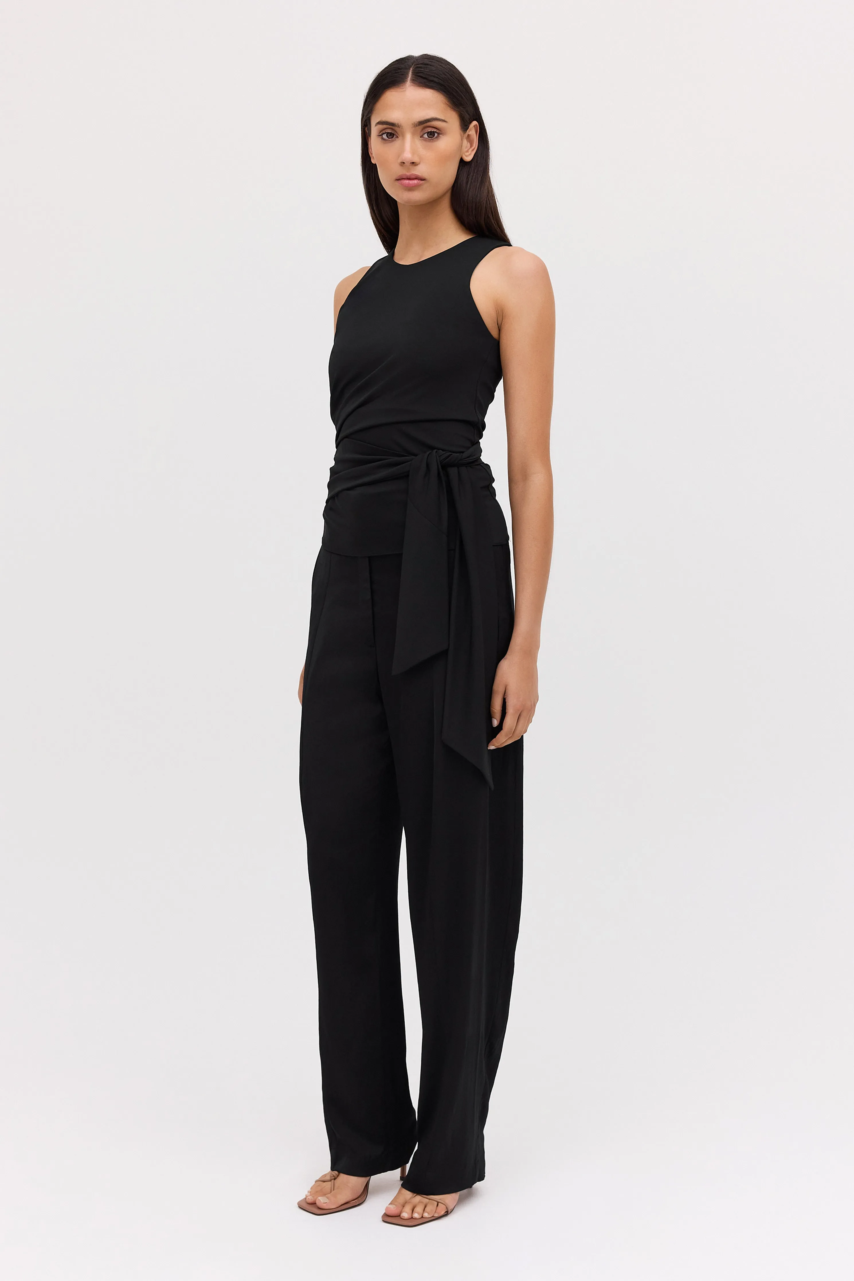BLACK JERSEY AESTHETE TOP