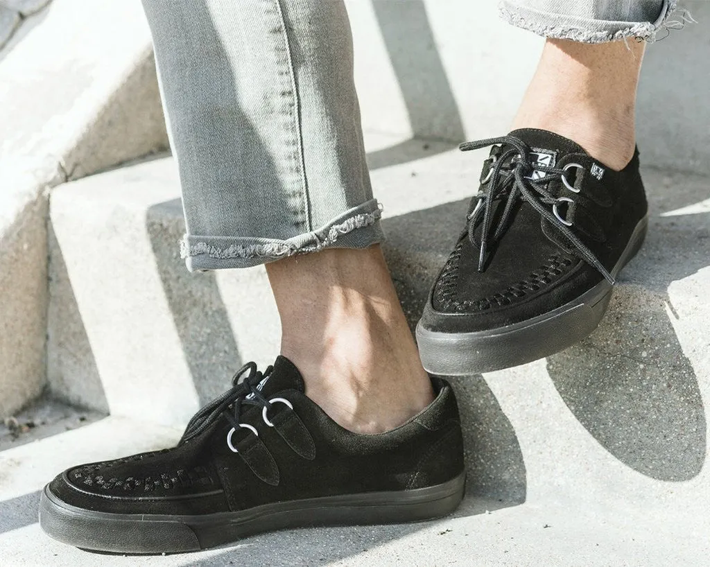 Black Suede D-Ring VLK Creeper Sneaker