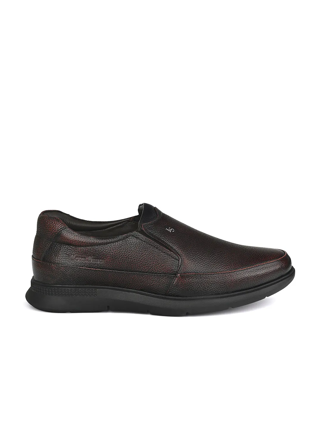 Brunette Brown Genuine Leather Slip-On Bernish Tone Moccasin Shoes