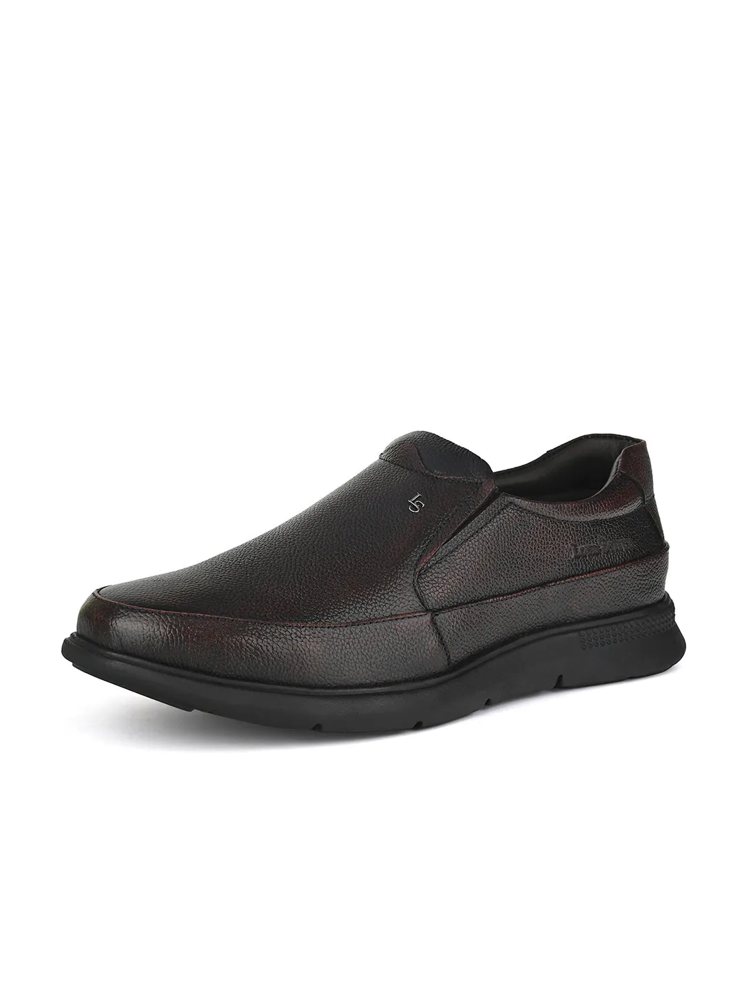 Brunette Brown Genuine Leather Slip-On Bernish Tone Moccasin Shoes