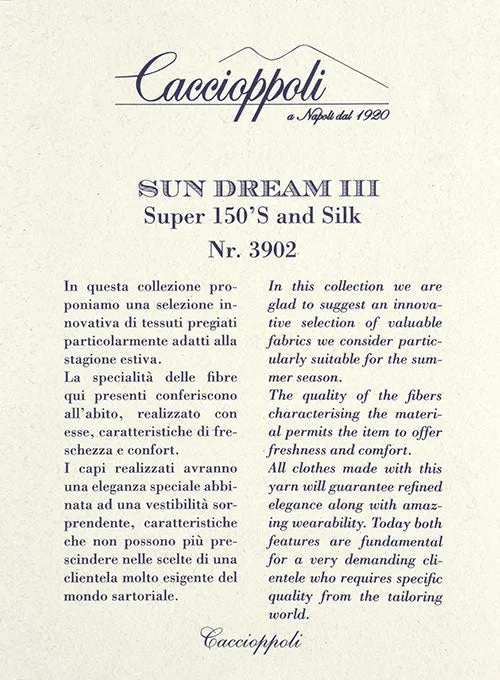 Caccioppoli Sun Dream Navy Blue Wool Silk Jacket