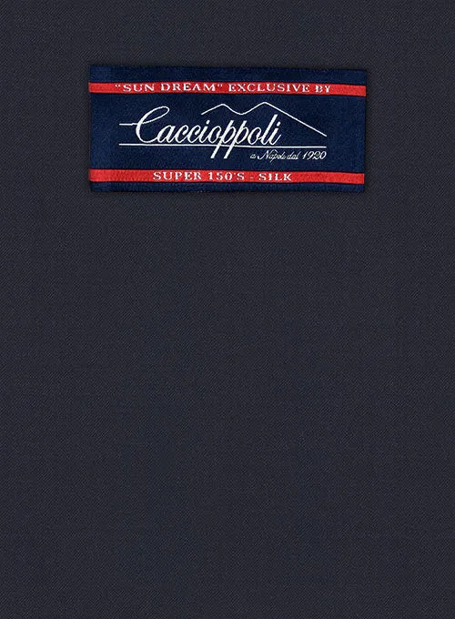 Caccioppoli Sun Dream Navy Blue Wool Silk Jacket