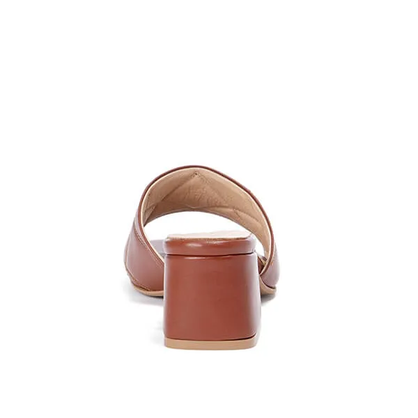 Capitone Wide Fit High Heeled Slippers