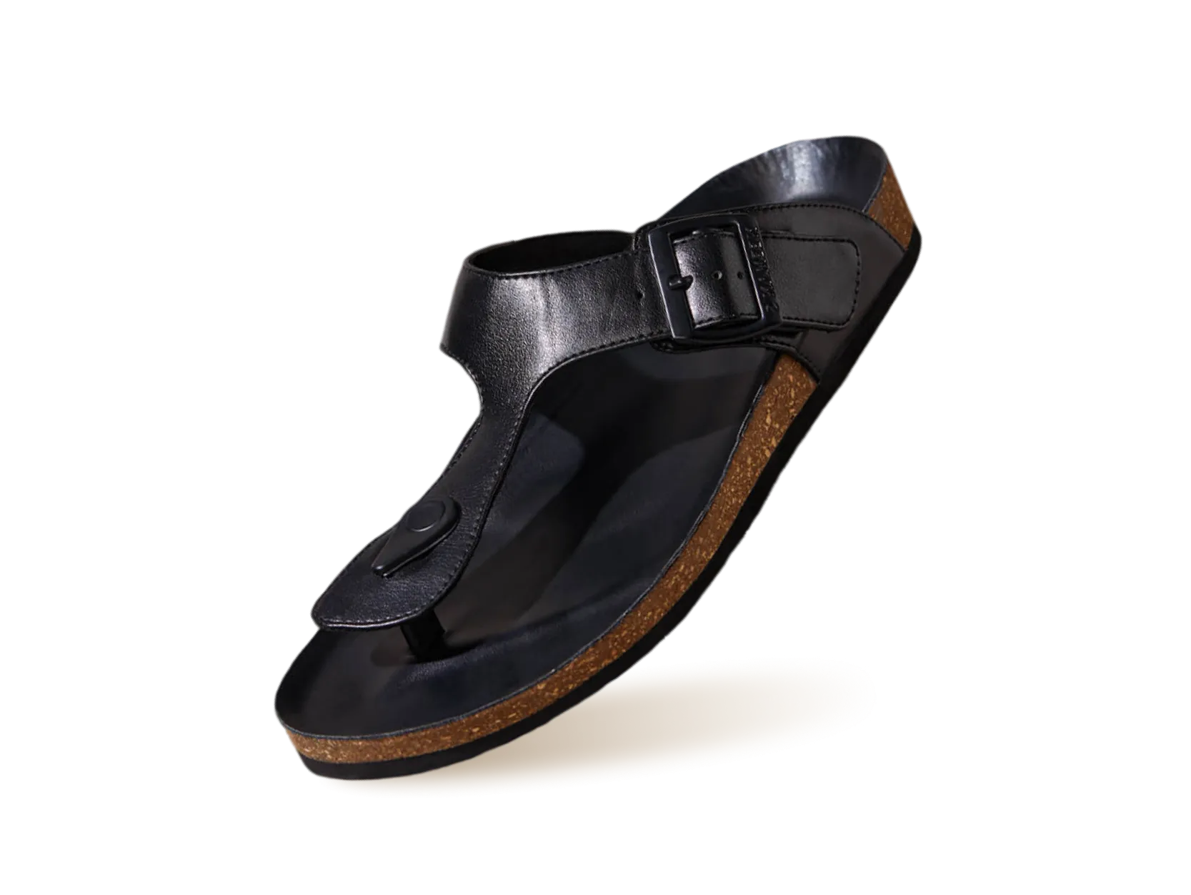 Cork Thong Sandals : Black