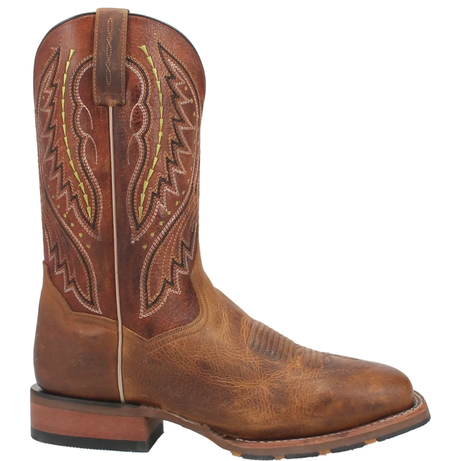 Dan Post Mens Dugan Brown Bison Leather Cowboy Boots 11.5 D