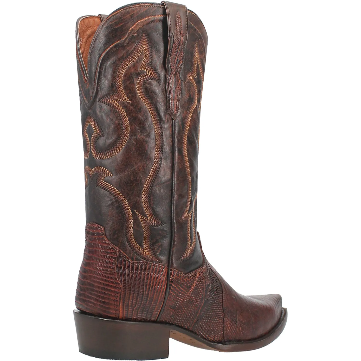 Dan Post Mens Hearst Cognac Lizard Skin Cowboy Boots 9.5 EW
