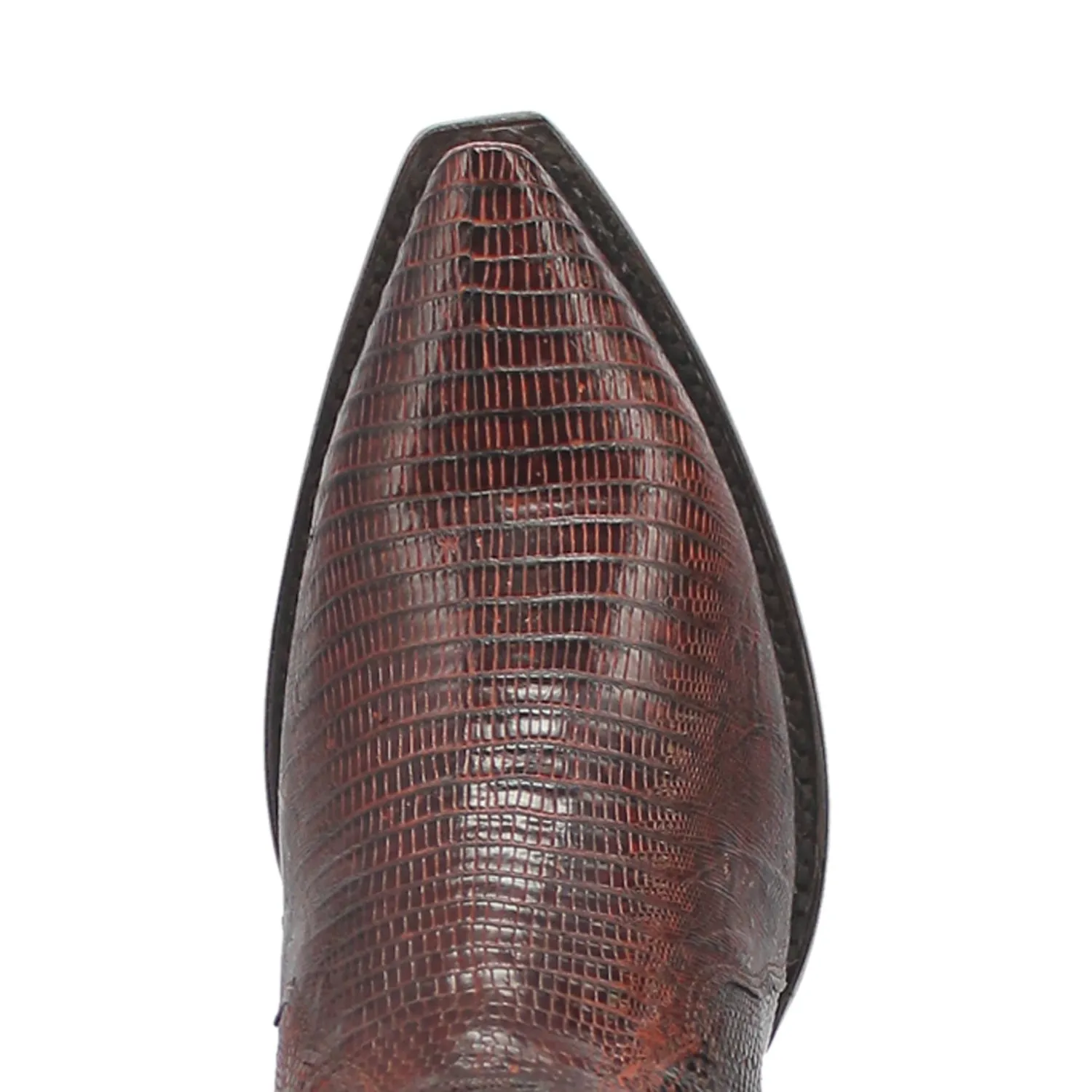 Dan Post Mens Hearst Cognac Lizard Skin Cowboy Boots 9.5 EW