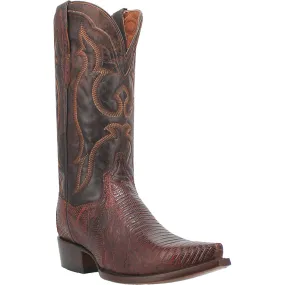 Dan Post Mens Hearst Cognac Lizard Skin Cowboy Boots 9.5 EW