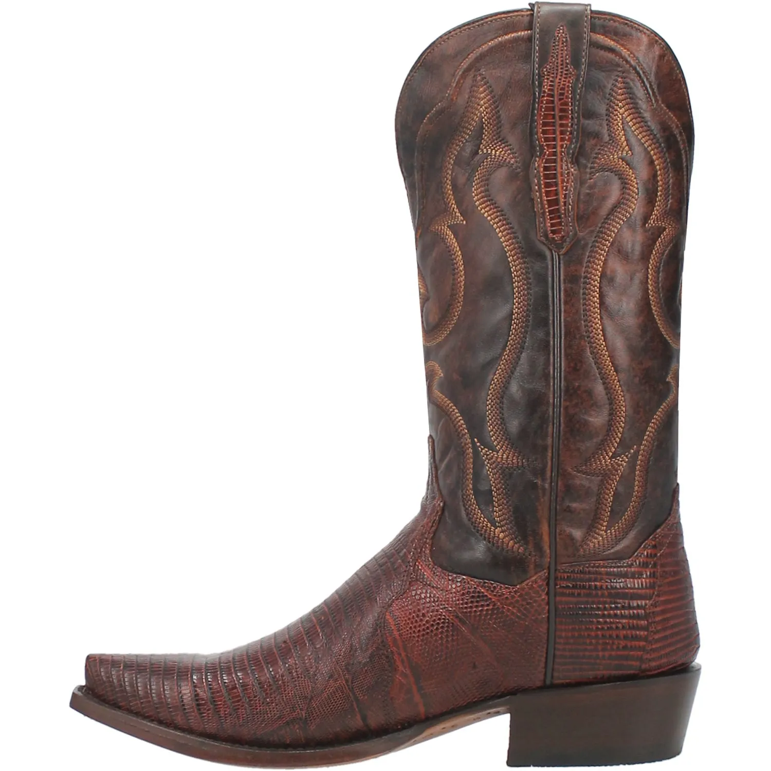 Dan Post Mens Hearst Cognac Lizard Skin Cowboy Boots 9.5 EW