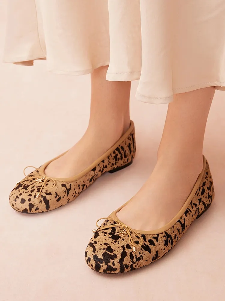 Eliana Pony Hair Bow Ballerinas