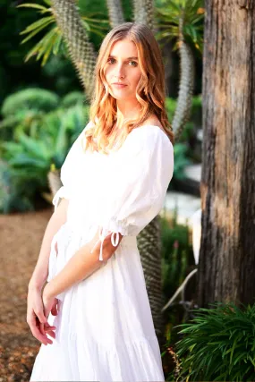 Flutter Pure Linen Maxi Dress