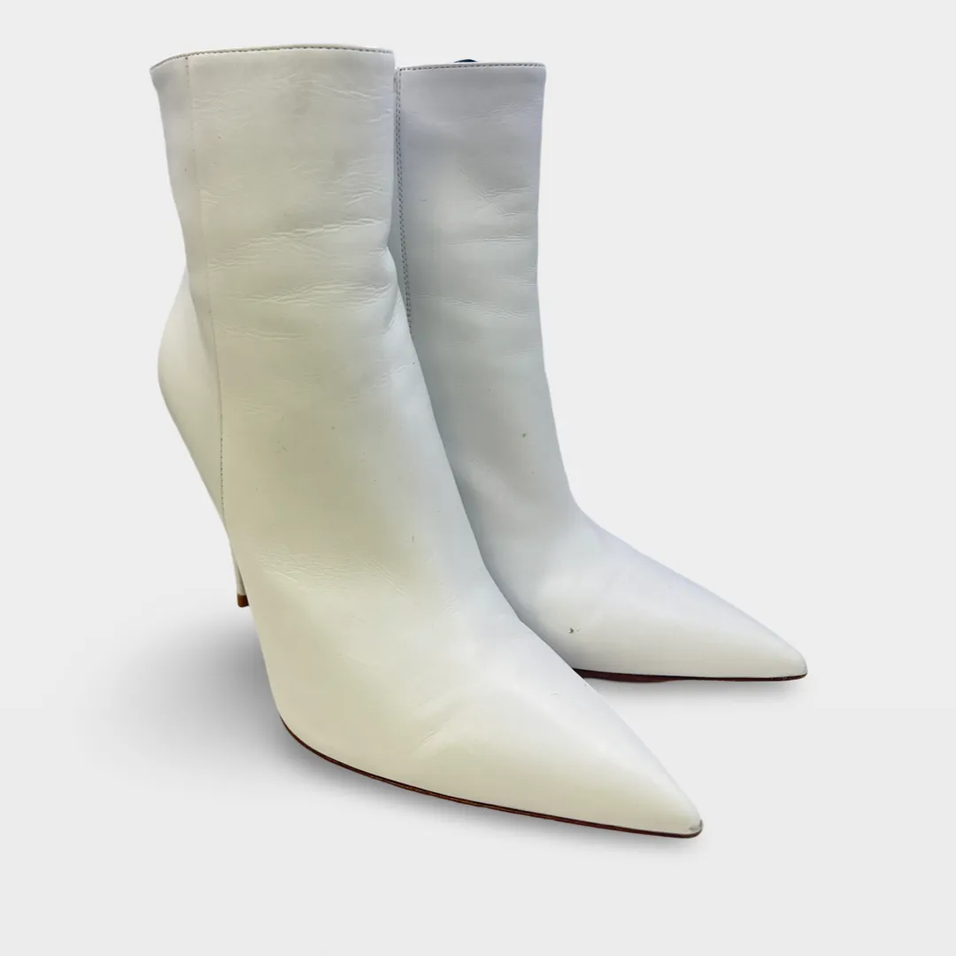 Gianvito Rossi Women's White Ankle Boots
