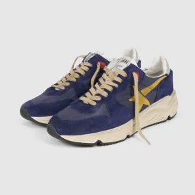 Golden Goose Running Sole Blue Mustard White Sneakers