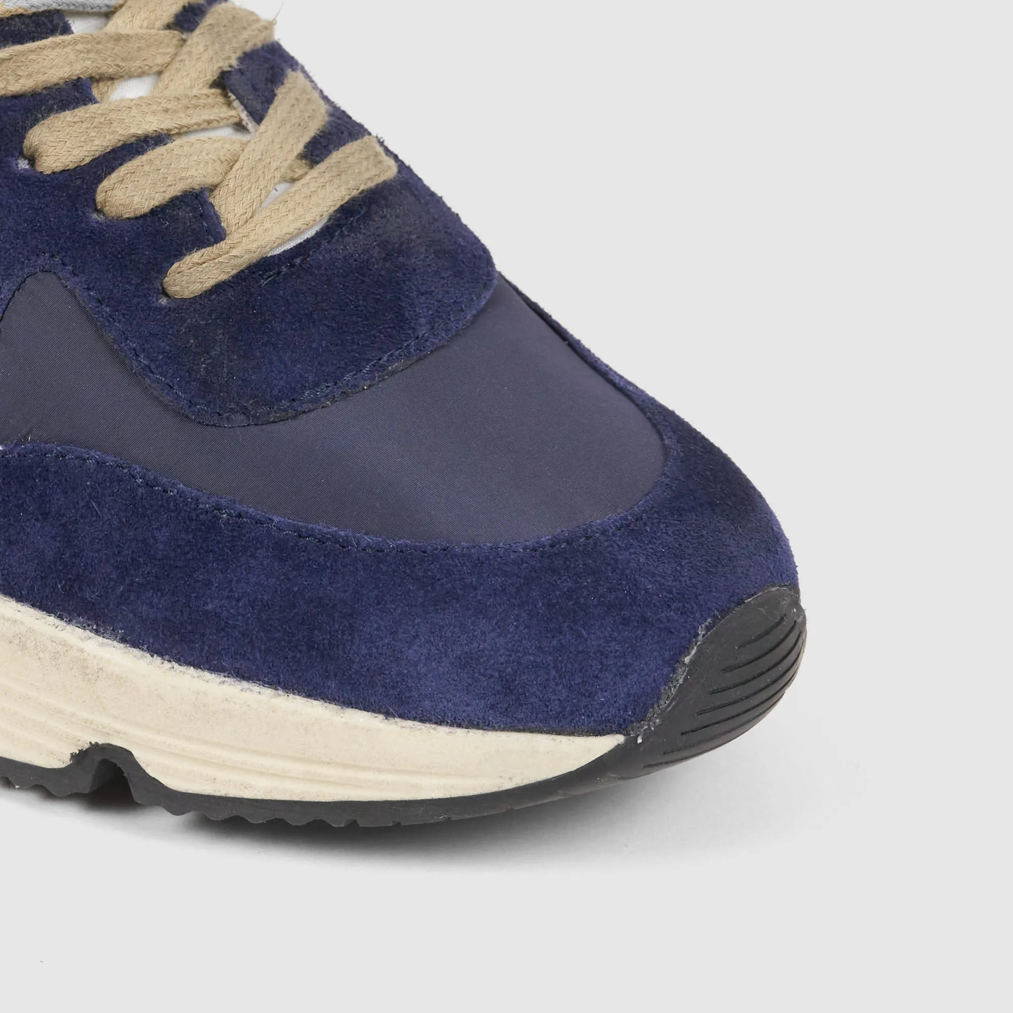 Golden Goose Running Sole Blue Mustard White Sneakers