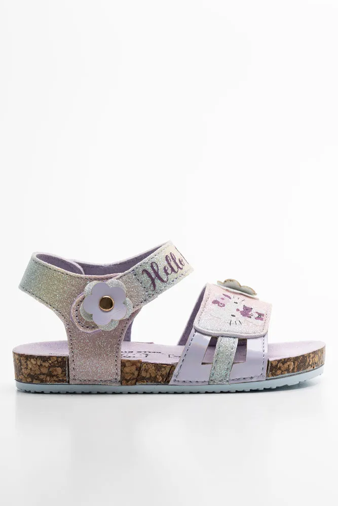 Hello Kitty Double Strap Sandal Lilac
