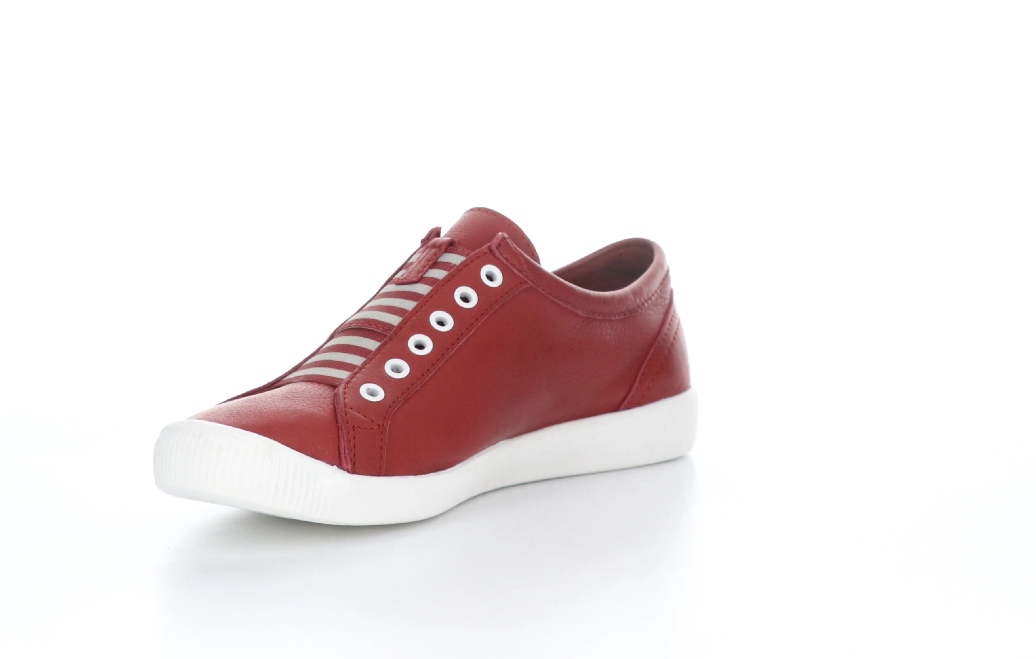 IRIT637SOF Smooth Red W/ Red Elastic Slip-on Trainers
