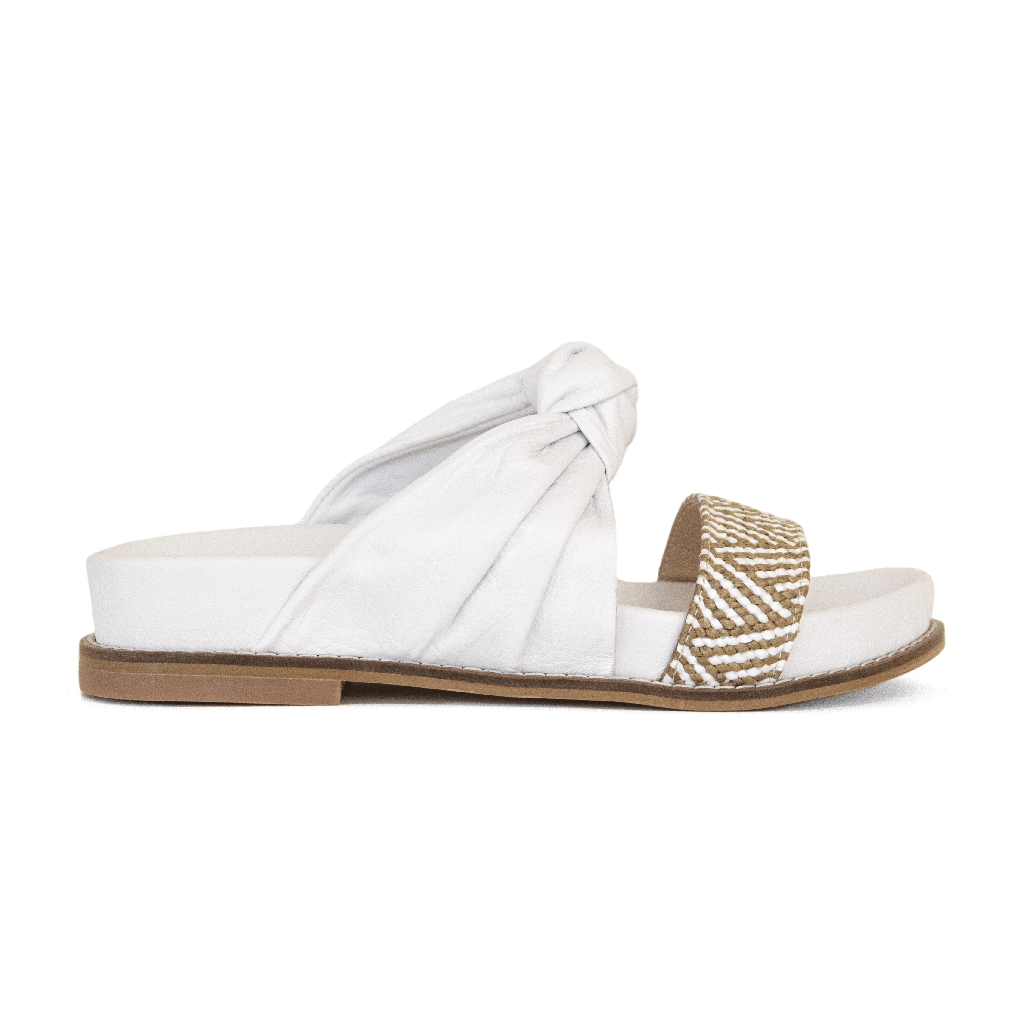 Jawan white knot slipper
