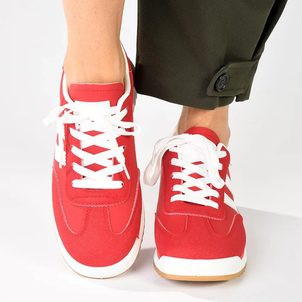 Madison Kel Ladies Fashion Sneaker - Red