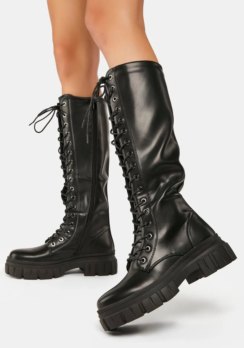 March Forward Knee-High Boots