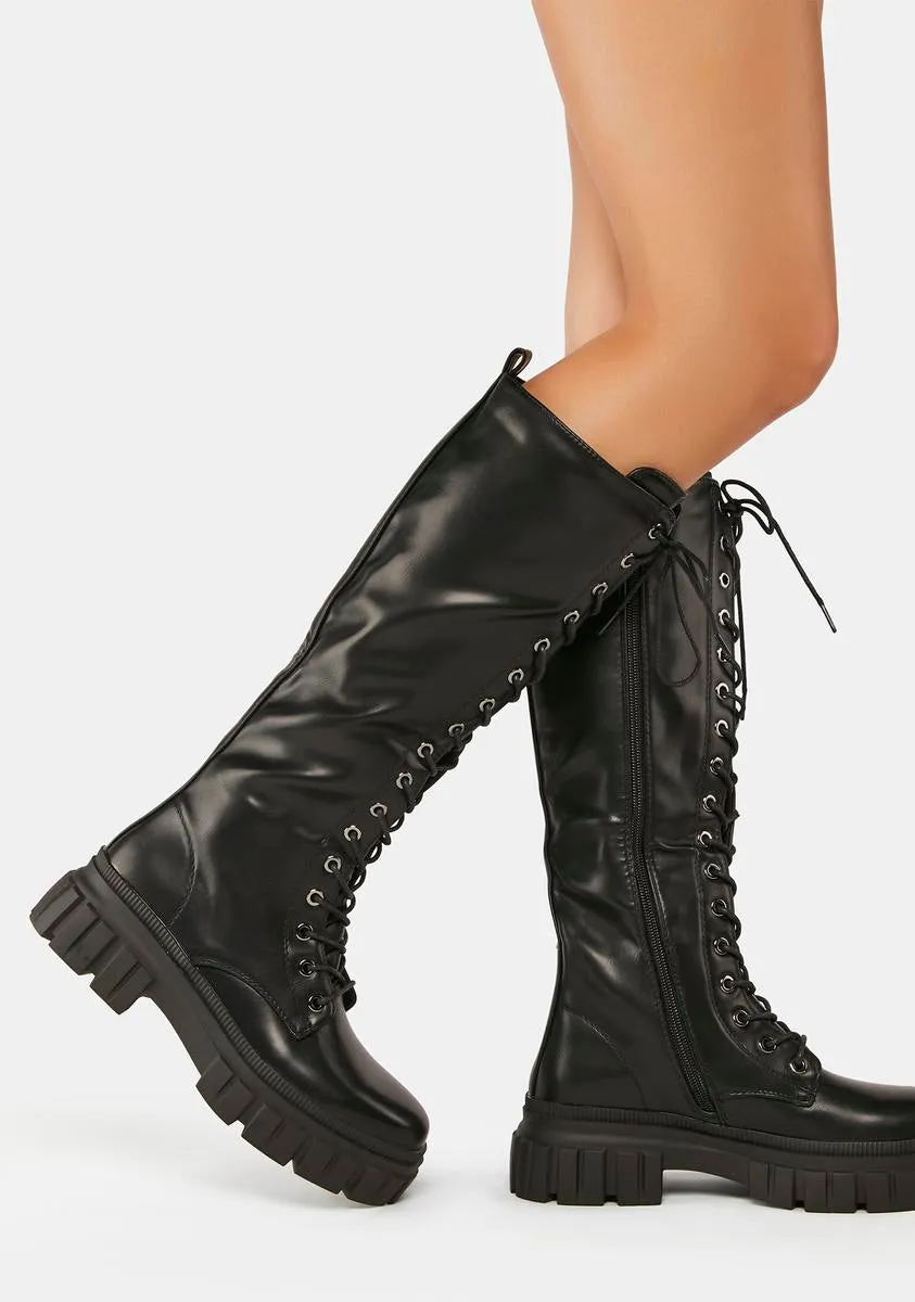 March Forward Knee-High Boots