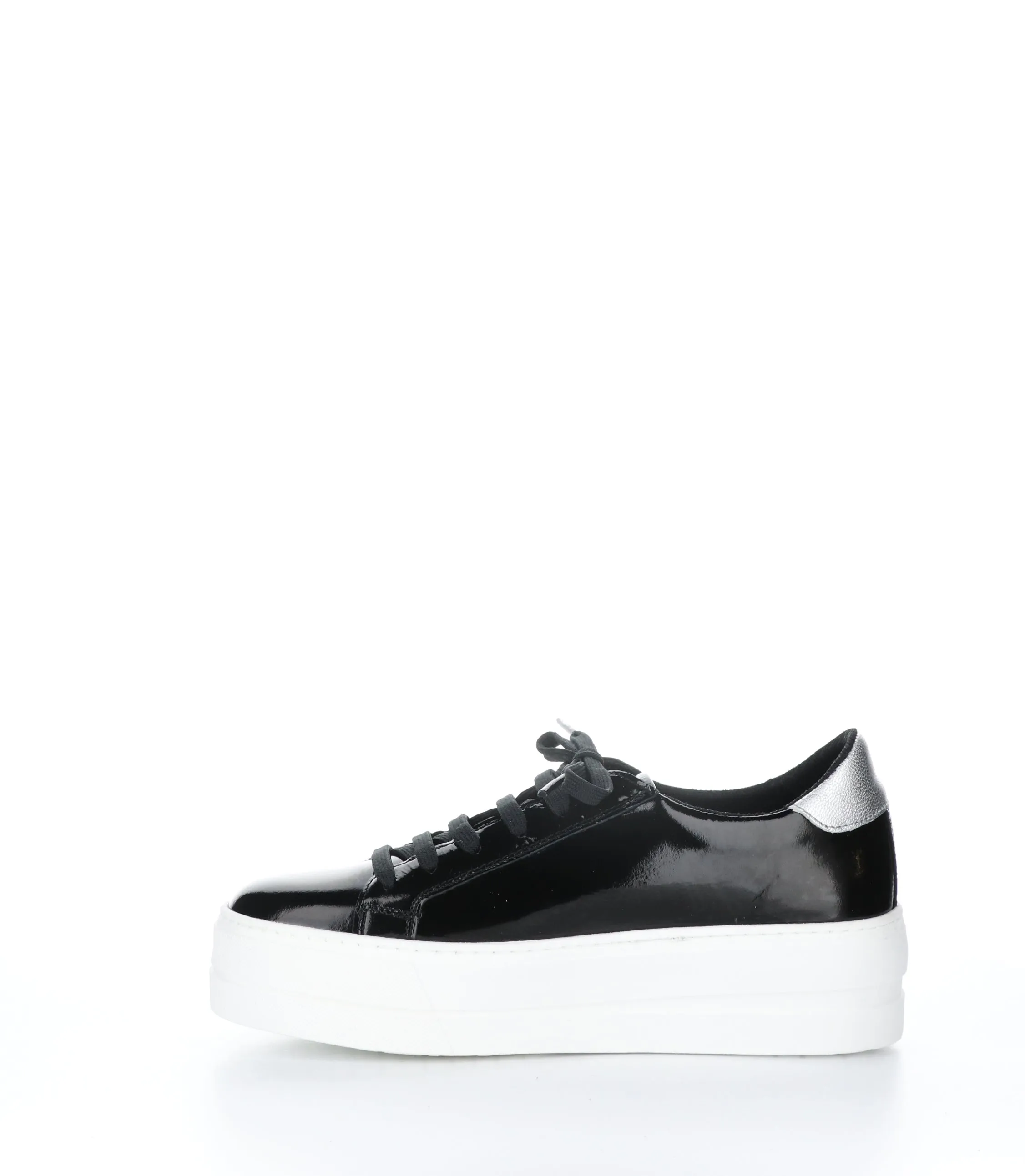 MAYA BLACK/SILVER Round Toe Trainers