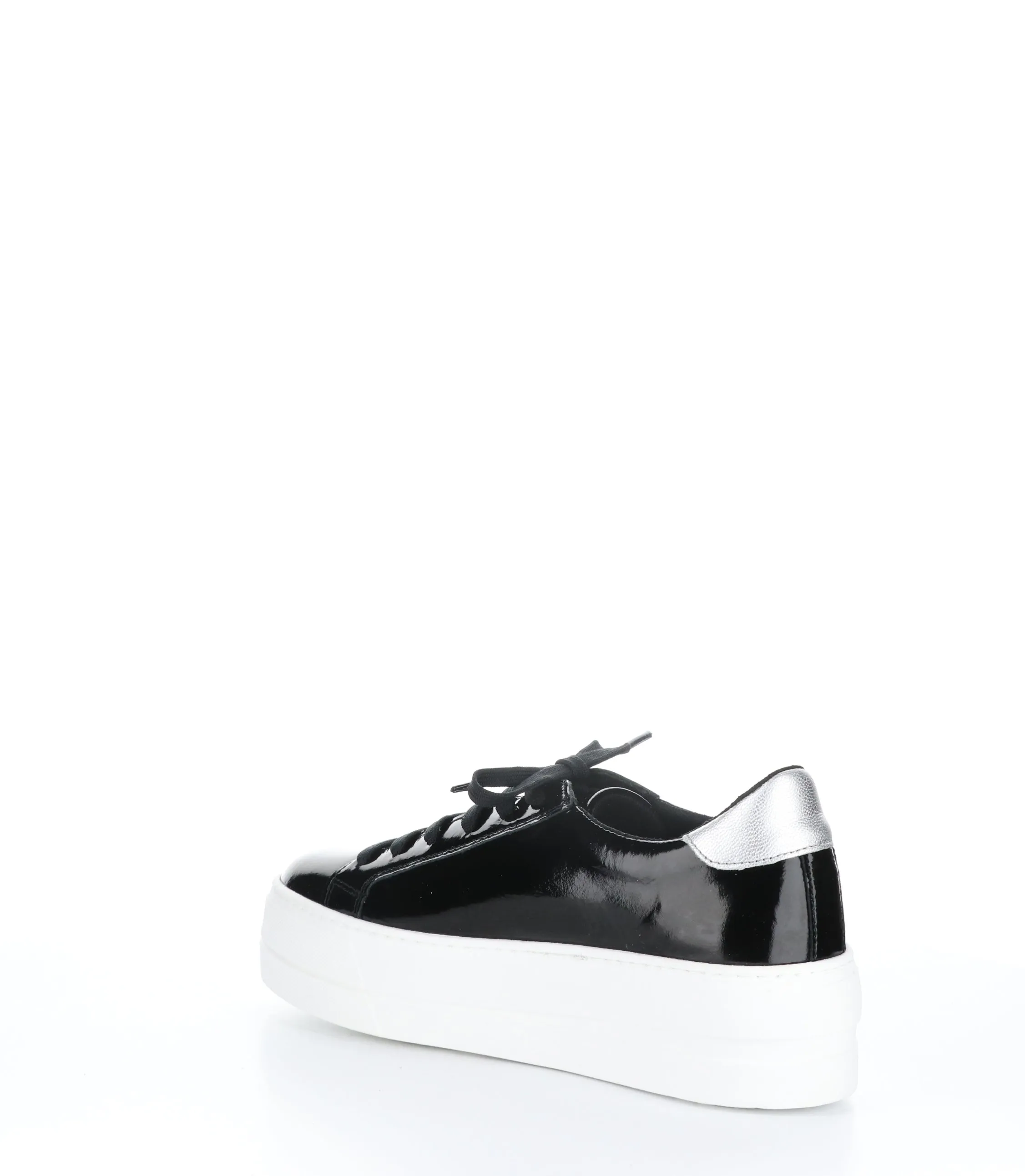 MAYA BLACK/SILVER Round Toe Trainers