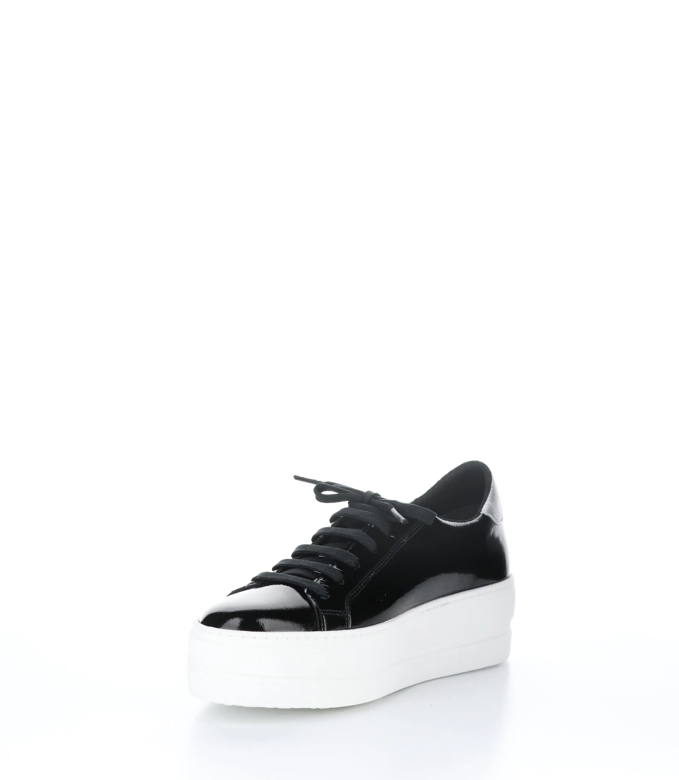 MAYA BLACK/SILVER Round Toe Trainers