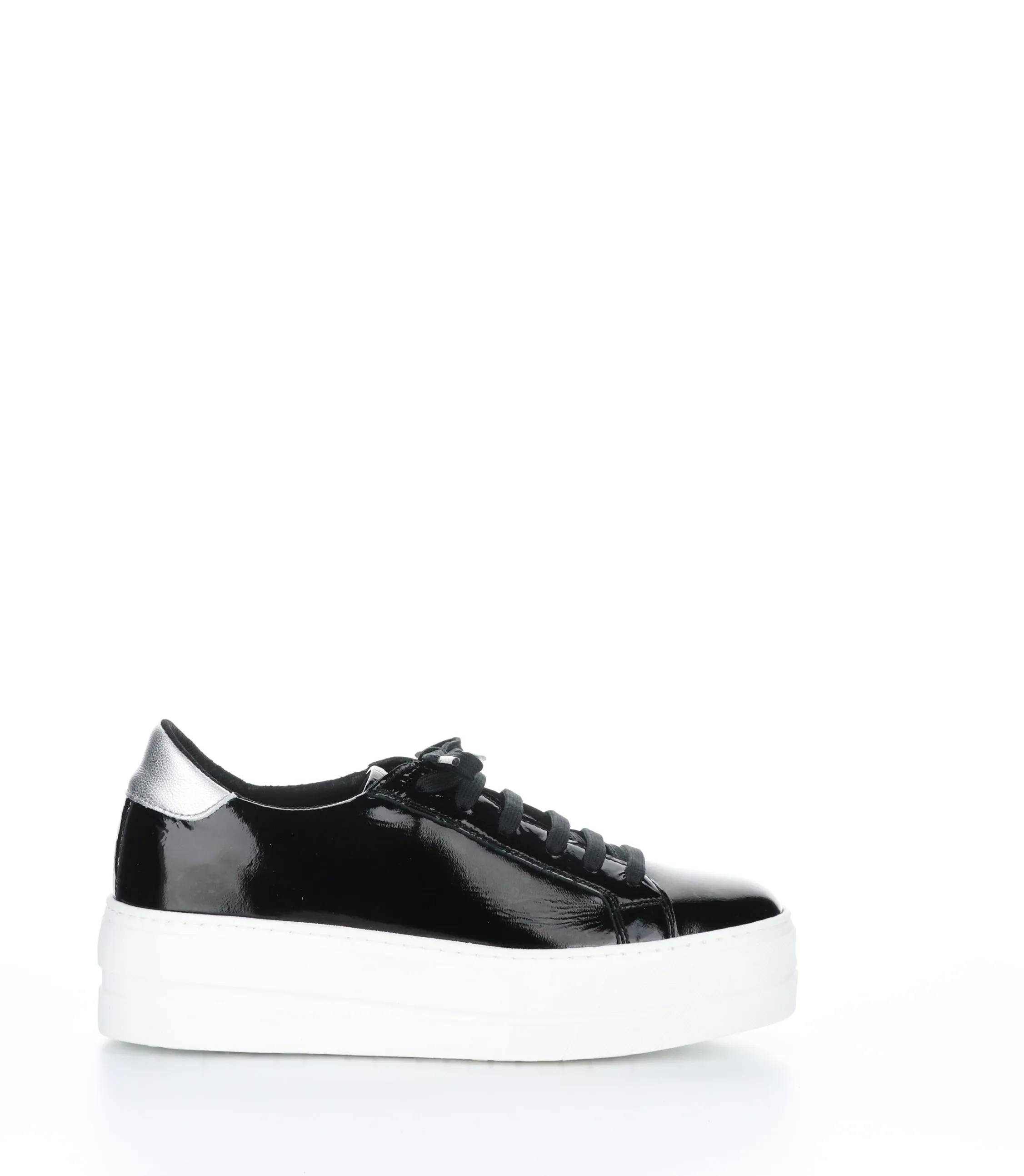MAYA BLACK/SILVER Round Toe Trainers