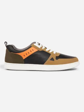 Men's Black Multi Color Lace Up Sneakers (ID3097)