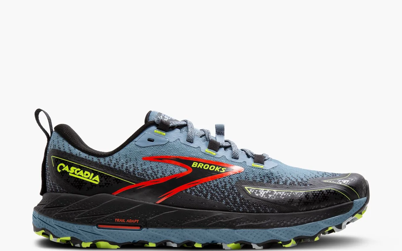Men's Cascadia 18 Shoe - Citadel/Ebony/Lime