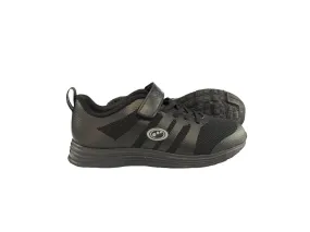 Mesh Top School Trainer Easy Fasten Black