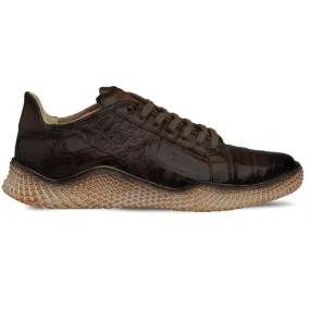 MEZLAN CROCODILE SUPER SNEAKER - DK. BROWN