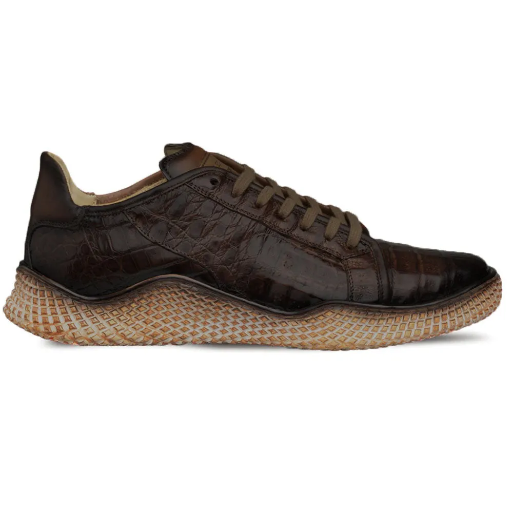 MEZLAN CROCODILE SUPER SNEAKER - DK. BROWN