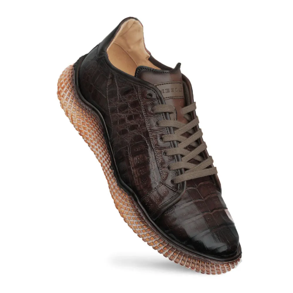 MEZLAN CROCODILE SUPER SNEAKER - DK. BROWN