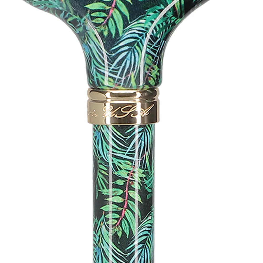 Midnight Breeze Designer Derby: Natural Green Patterned Handle