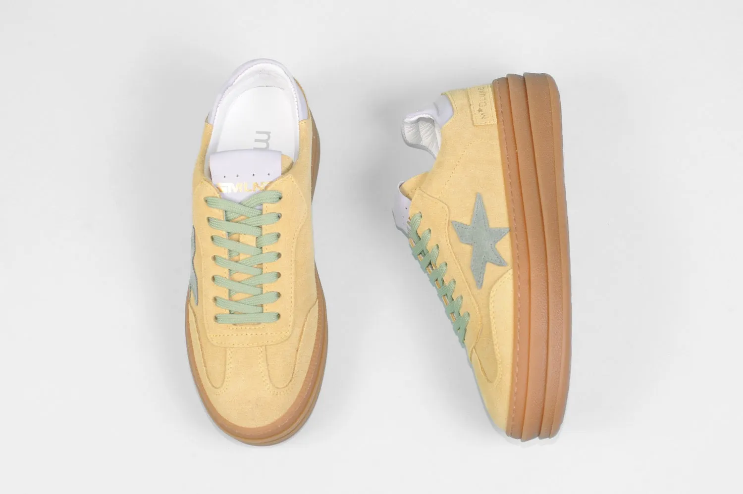 Méliné - 526 Z Yellow Multi Retro Trainer