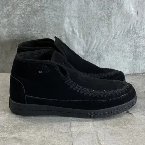 MUK LUKS Women's Black Street Queens Memory Foam Round-Toe Slip-On Boots SZ 8.5