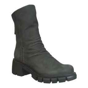 NAKED FEET - PROTOCOL in GREY Heeled Mid Shaft Boots