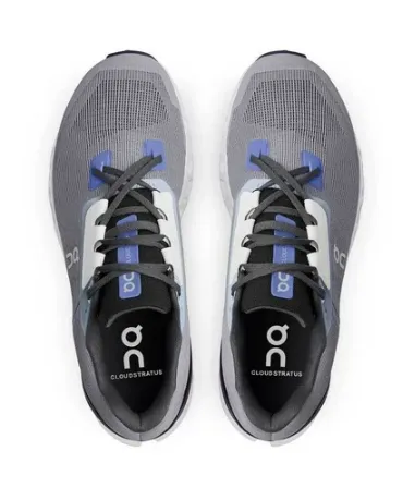 ON Running Cloudstratus Mens' Sneakers, Fossil/Midnight, 11.5