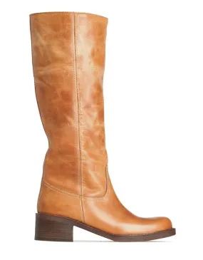 Pamplona Leather Boots Tobacco