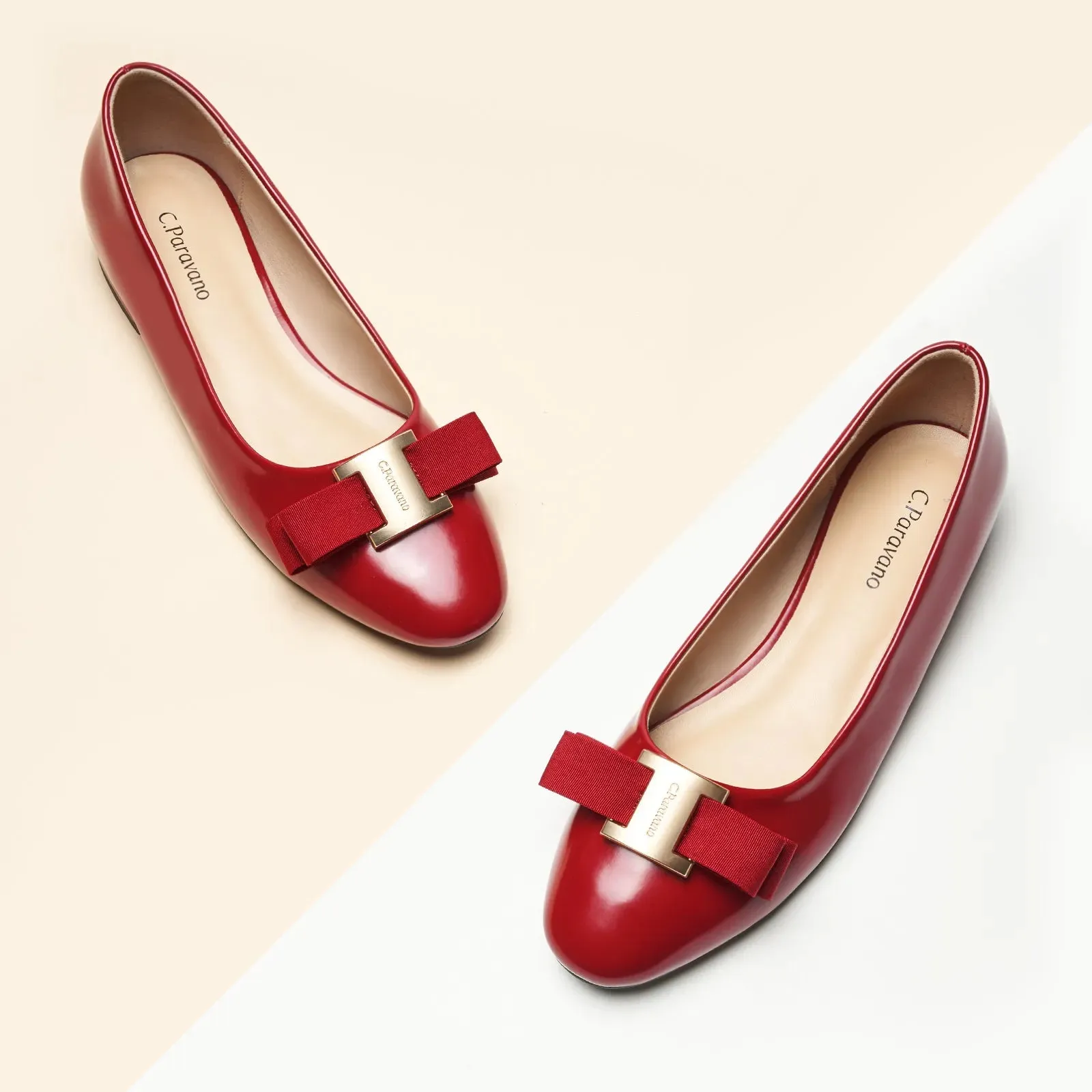 Patent Metal Buckle bow Flats (Anita)