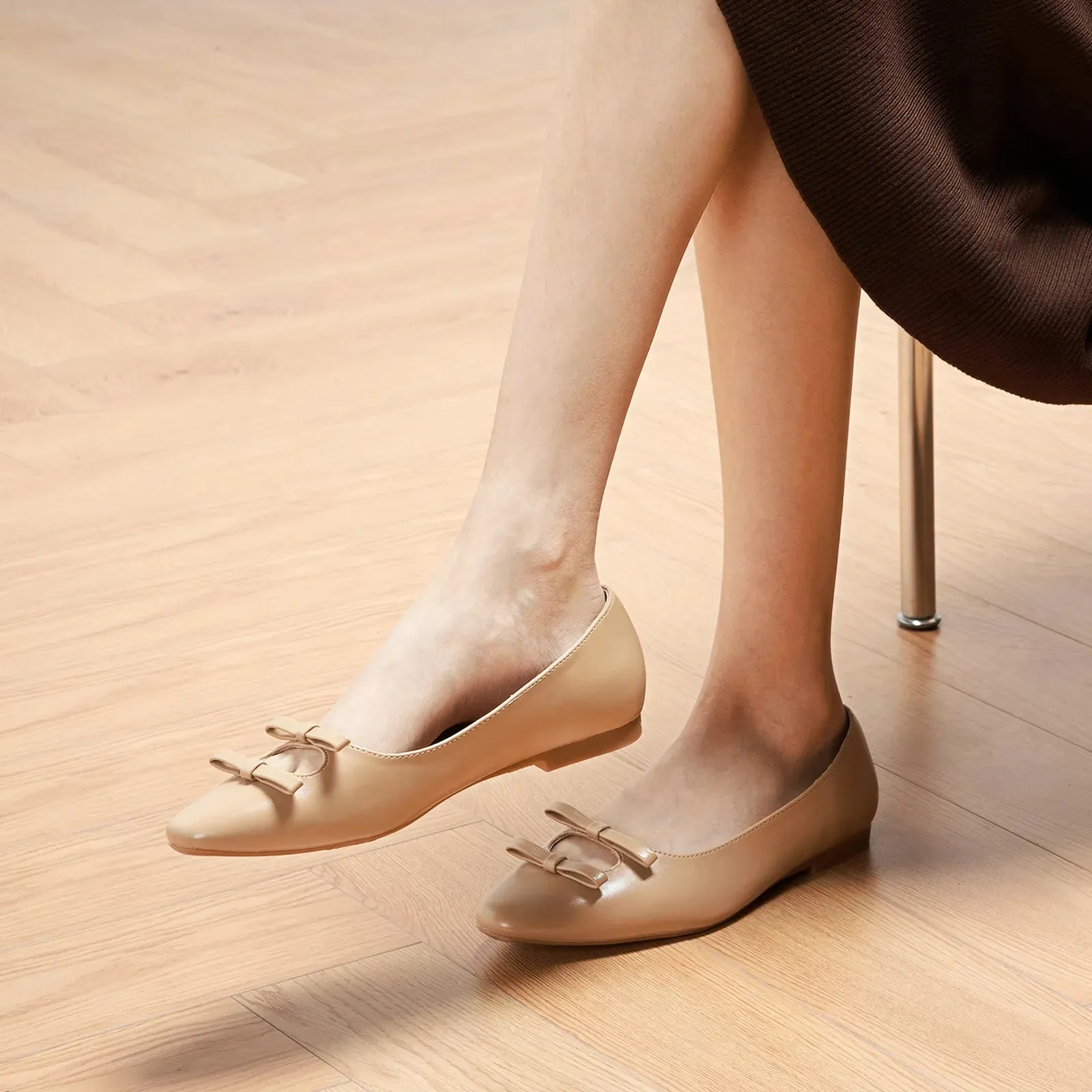 Patent Metal Buckle bow Flats (Anita)